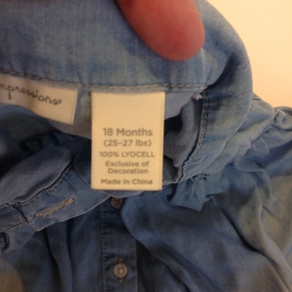 CARTER'S FIRST IMPRESSIONS 18 Month Bundle Dress Tops NWT Blue Pink White Cotton - Picture 13 of 16